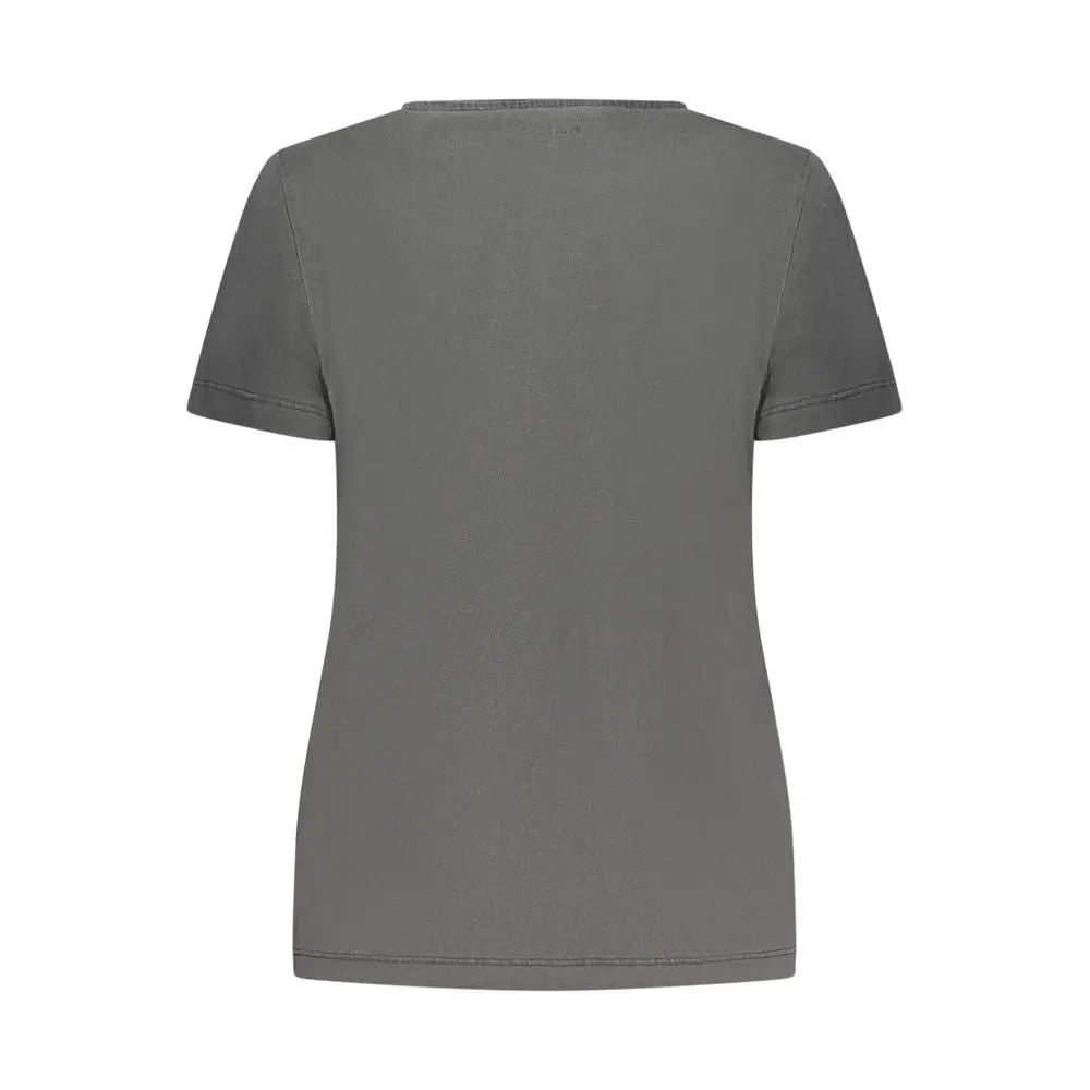 Pepe jeans nero cotton women t-shirt, grå kortærmet rund hals