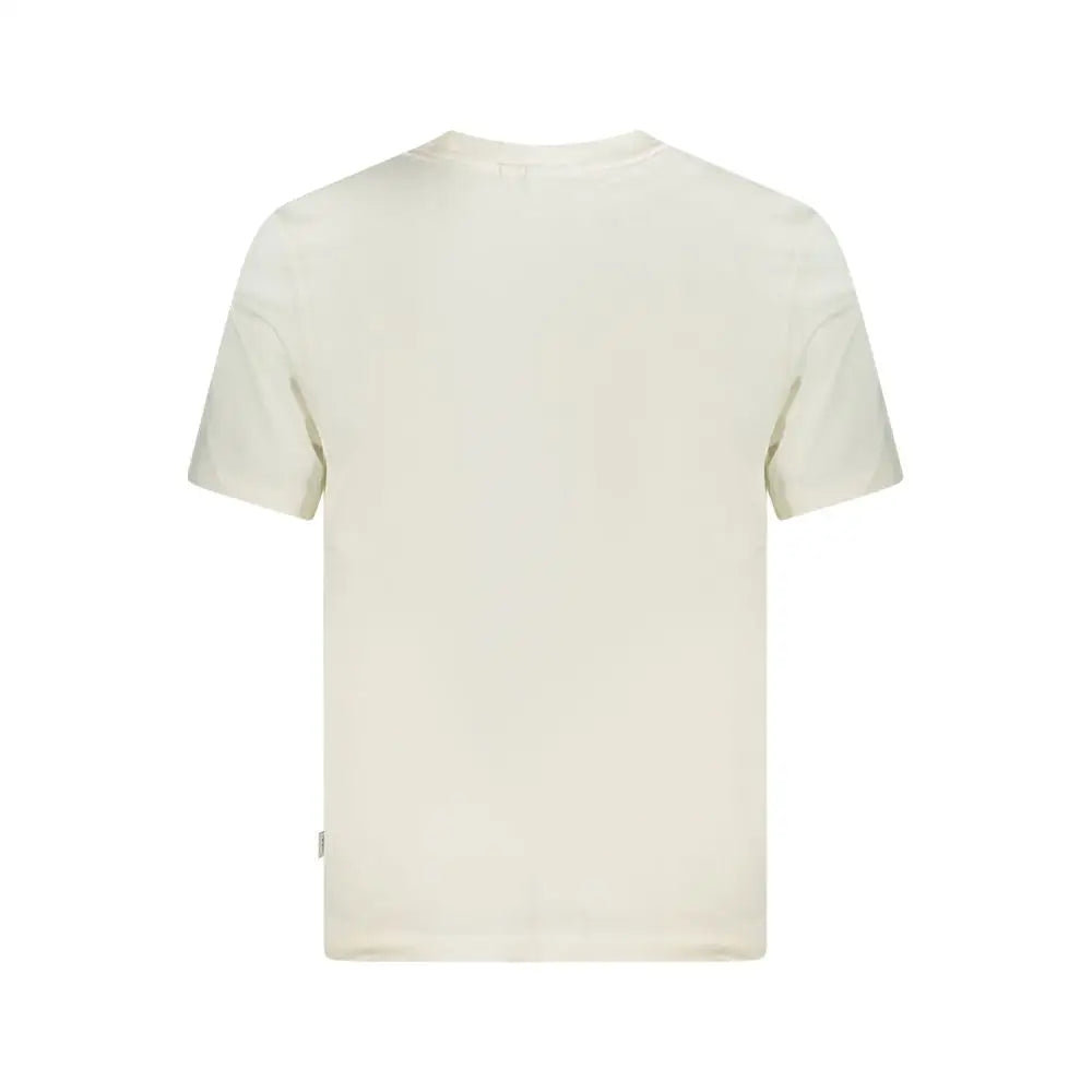 Pepe jeans white cotton t-shirt med rund hals og korte ærmer