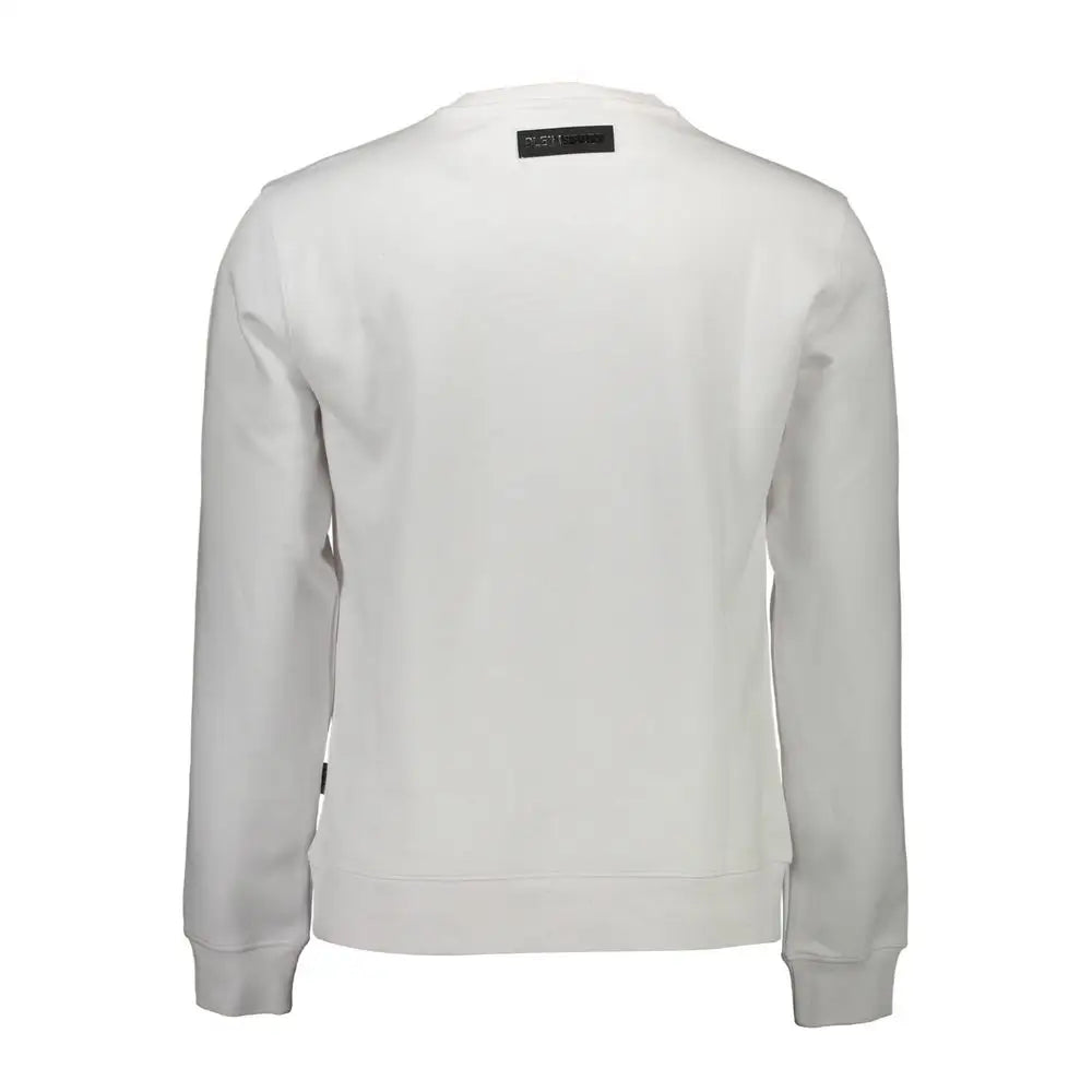 Plein Sport White Cotton Men Sweater - Sweaters