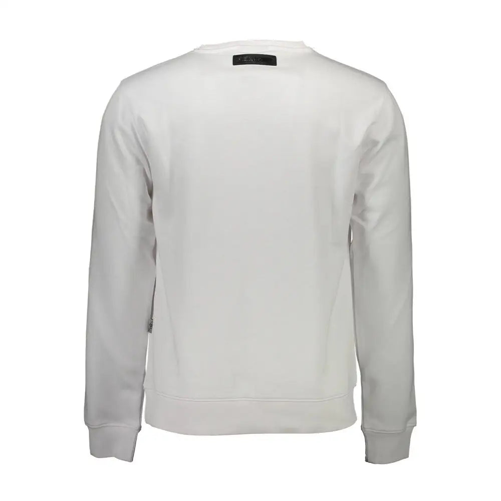 Plein Sport White Cotton Men Sweater - Sweaters
