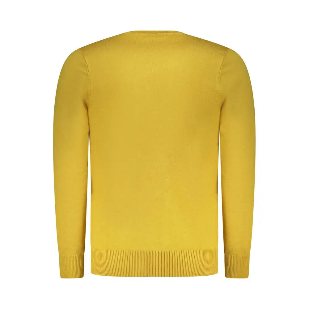 Solid mustard-yellow long-sleeved Rifle Giallo Viscosa knit sweater with ribbed cuffs