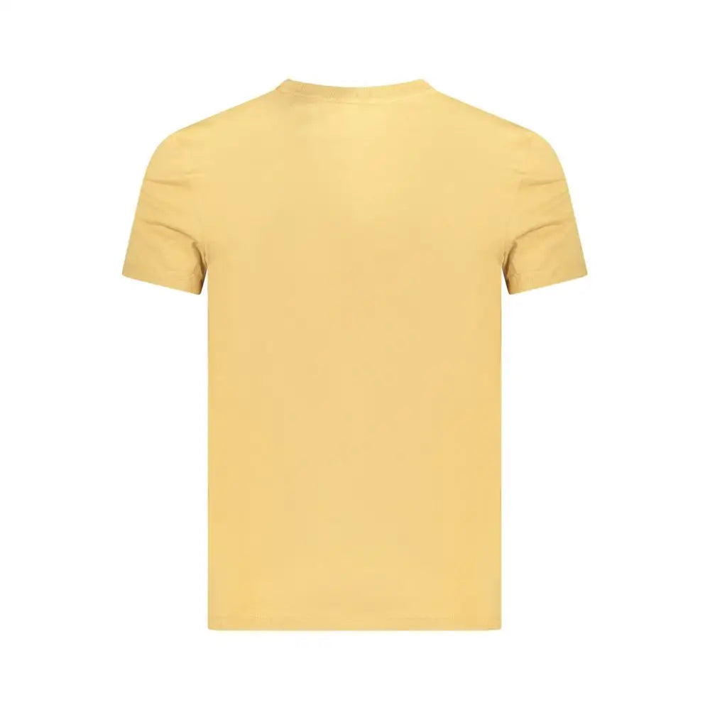 Timberland beige cotton herret-shirt i gul med kortærmet crew neck
