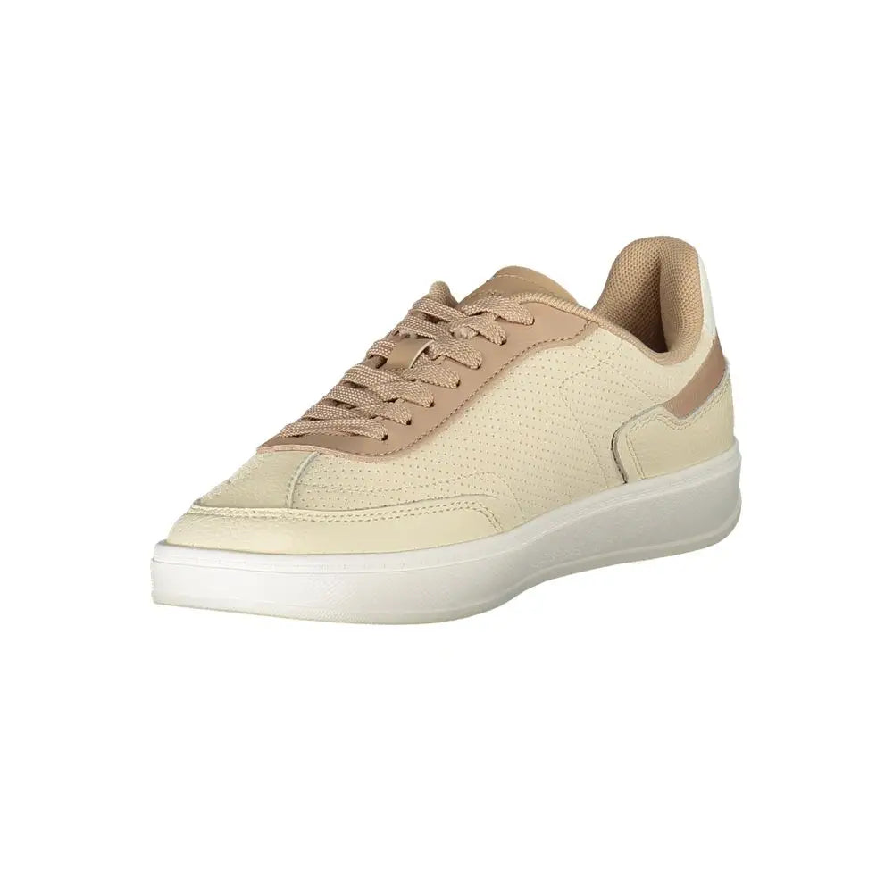 Tommy Hilfiger beige suede low-top sneakers, 100% originale brands