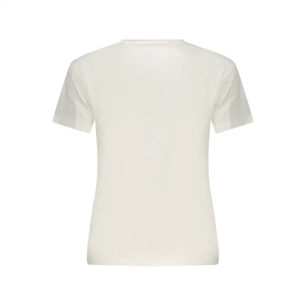 Tommy Hilfiger Bianco cotton kvinders T-shirt i cremfarvet bomuld
