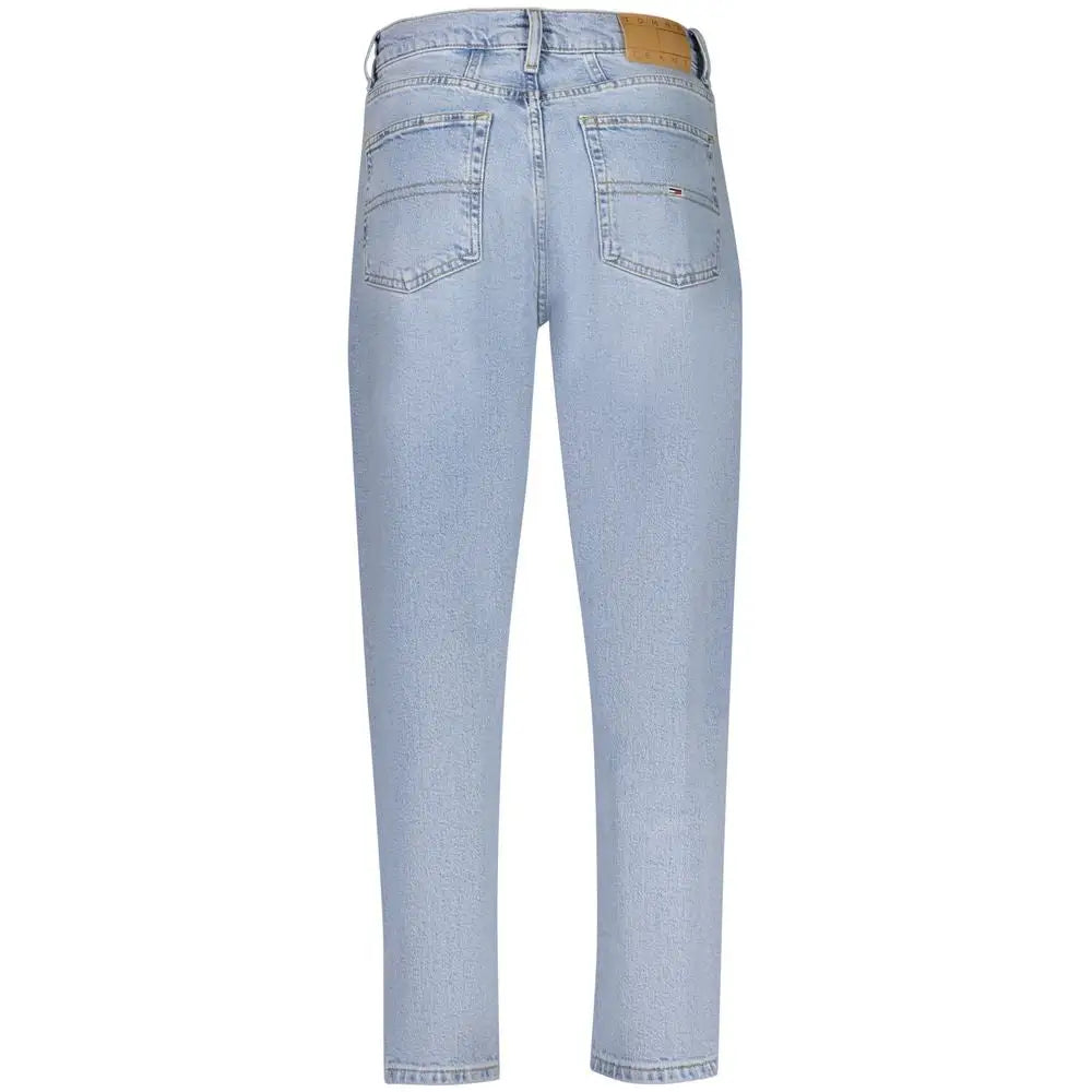 Tommy Hilfiger blue cotton kvindej jeans med lysvasket denim