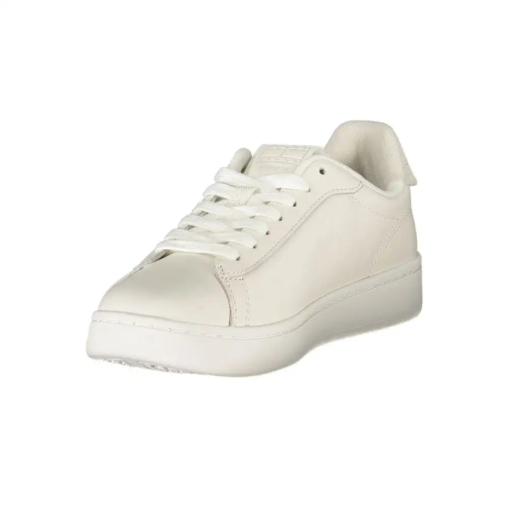Tommy Hilfiger White Leather Women Sneakers - Sneakers