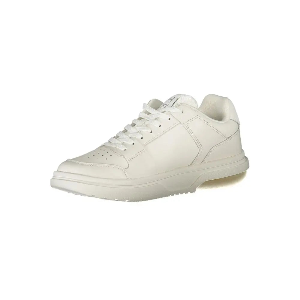 Tommy Hilfiger white leather low-top sneaker med minimalist design