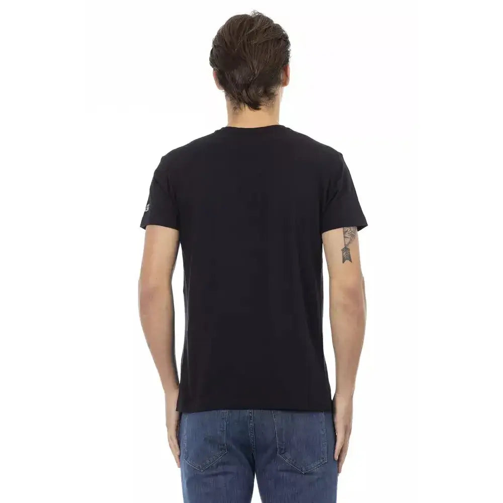 Trussardi Action Black Cotton Men T-Shirt