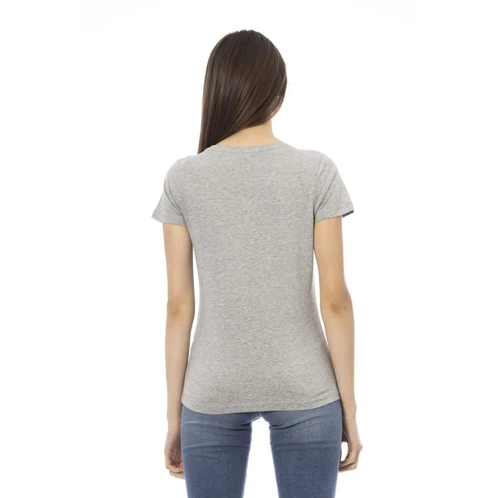 Trussardi Action Gray Cotton Women T-Shirt - T-shirts