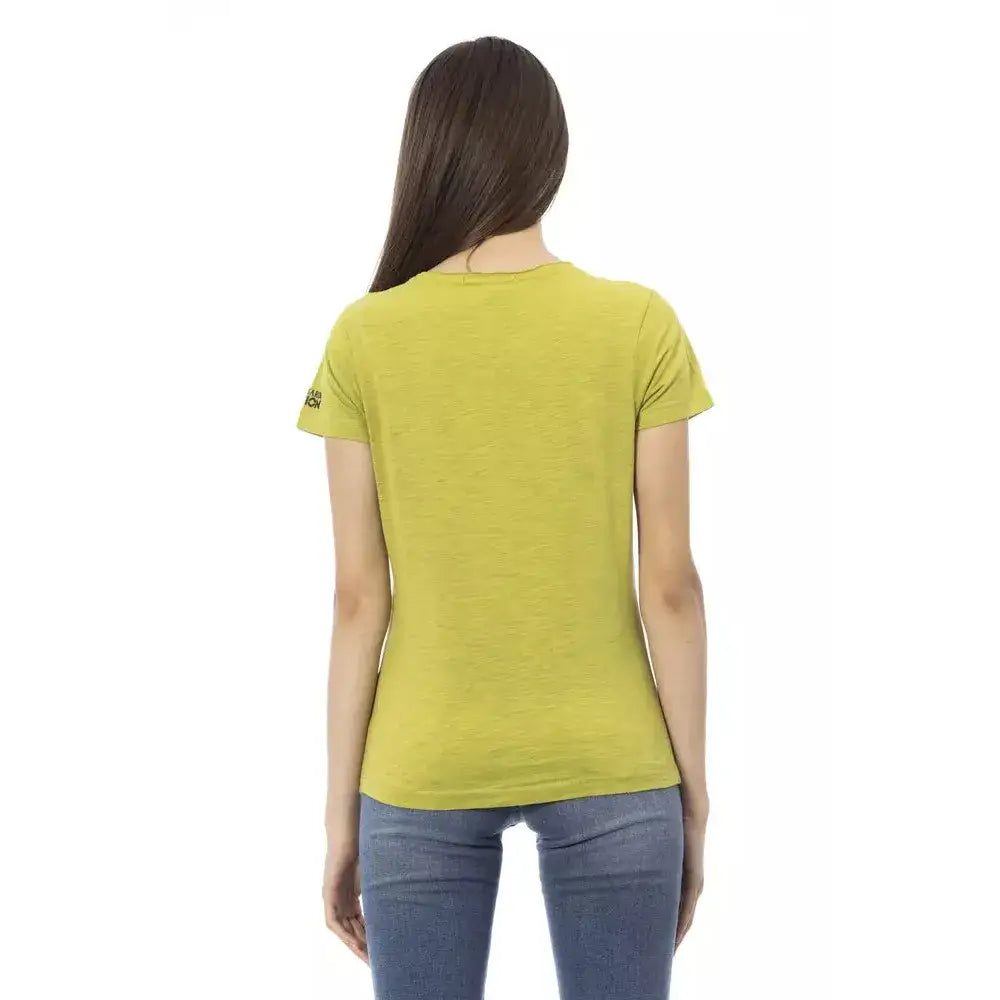 Trussardi Action Green Cotton Women T-Shirt