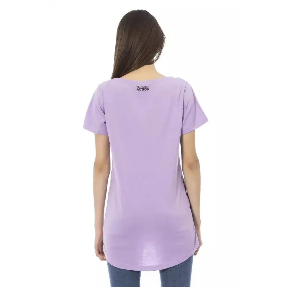 Trussardi Action Purple Cotton Women T-Shirt