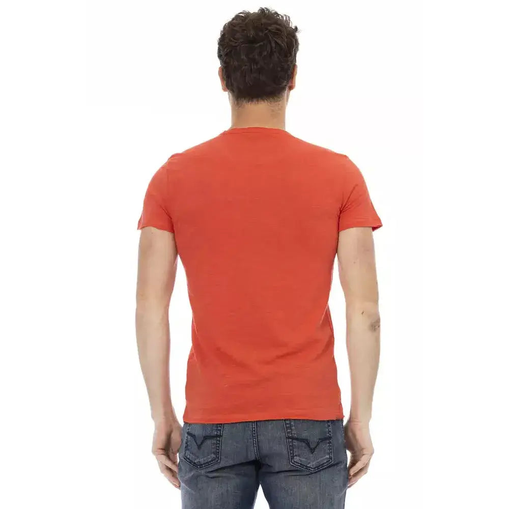 Trussardi Action Red Cotton Men T-Shirt