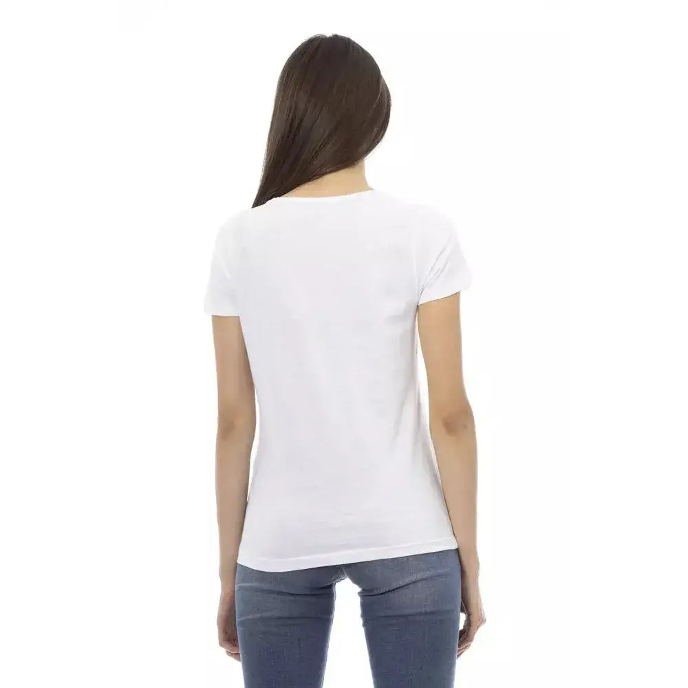 Trussardi Action White Cotton Women T-Shirt