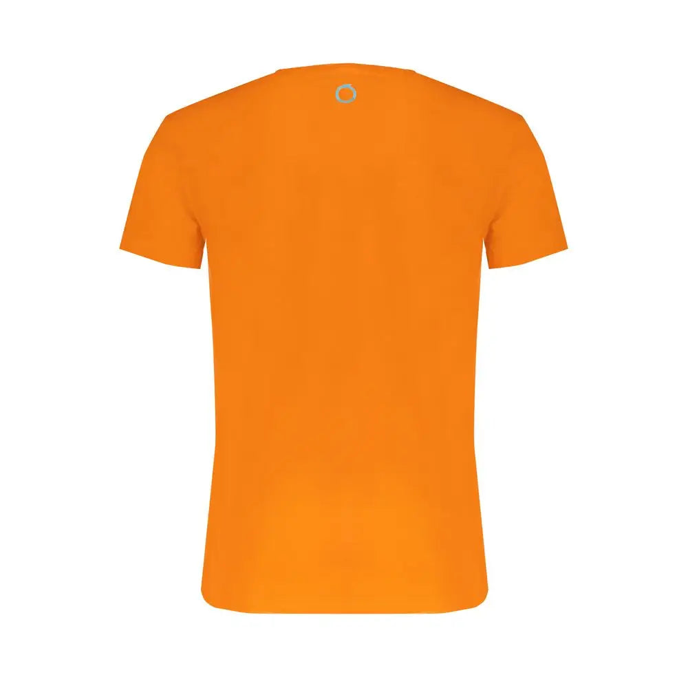Trussardi orange cotton t-shirt med lys orange farve og subtil cirkel-logo