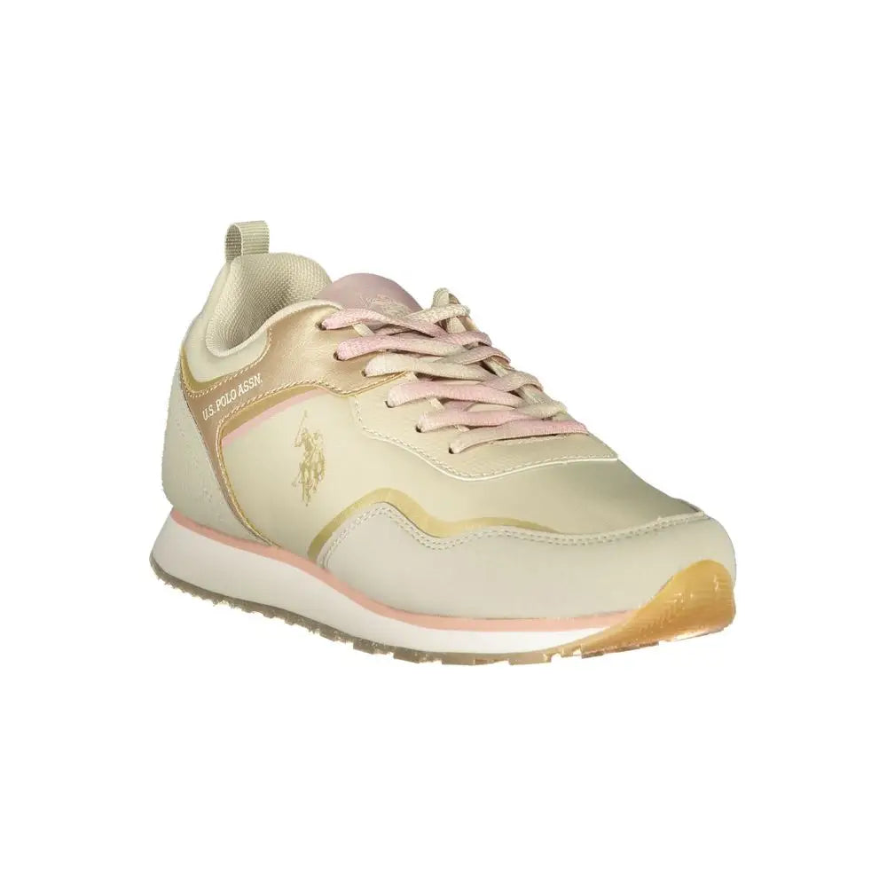 U.S. POLO ASSN. Beige Polyester Sneakers - 35 - Sneakers