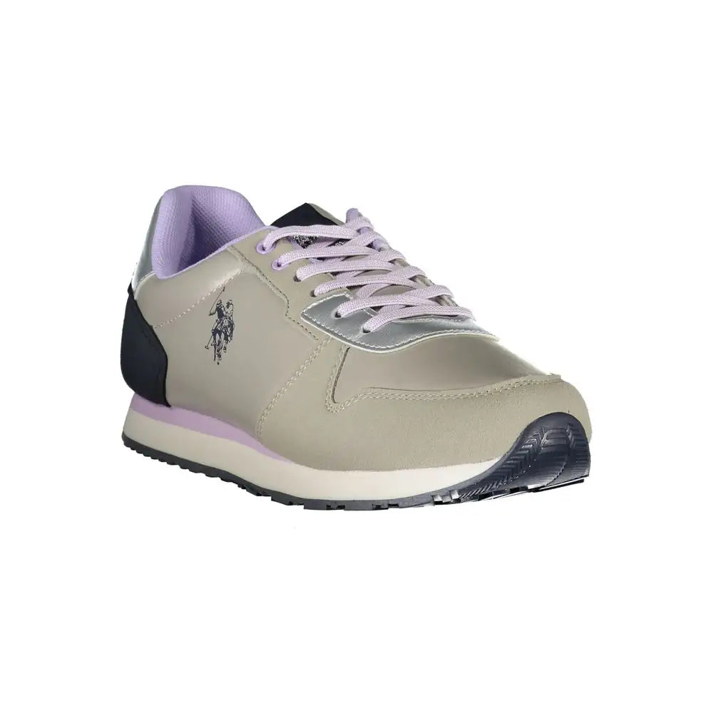 U.S. POLO ASSN. Silver Polyester Sneakers - 35 - Sneakers