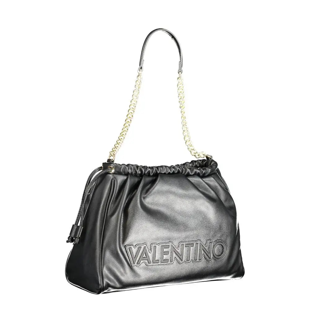 Sort valentino bags black polyethylene taske med læder og kæde