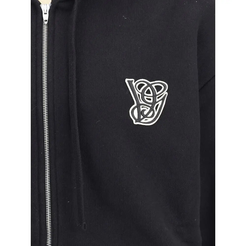 Sort valentino logoed hoodie i sort sort med hvidt logo