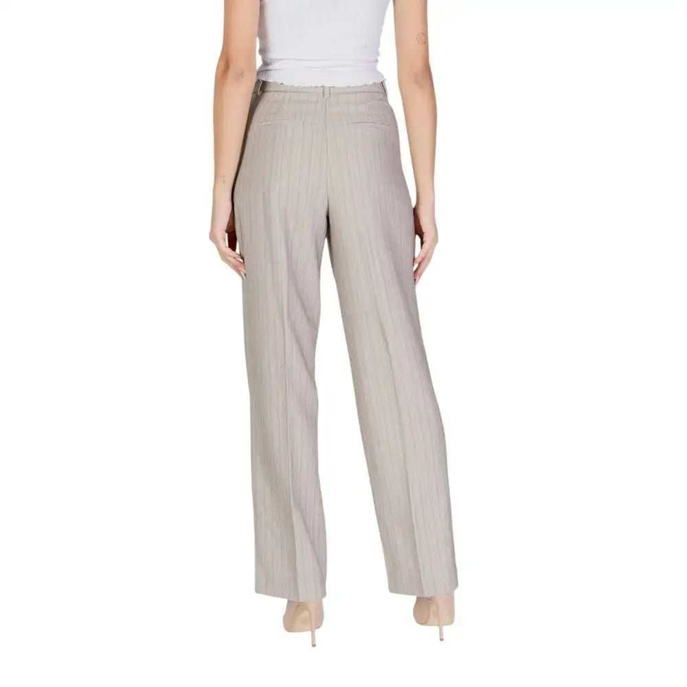 Vero Moda Gray Polyester Pant