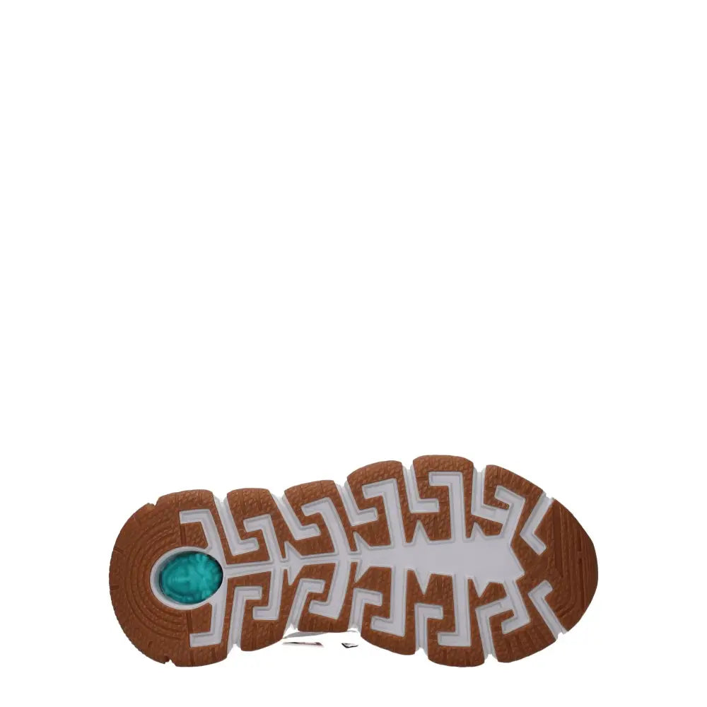 Versace White Leather Athletic Sneakers