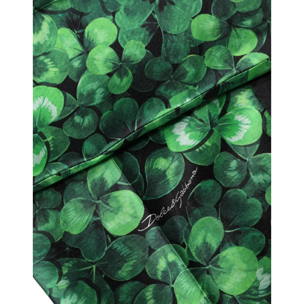 Grøn Dolce & Gabbana shamrock-sjal til outlet mærkevarer, 100% originale brands