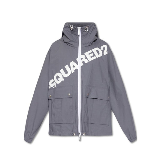 Dsquared² Gray Cotton Shell Jacket