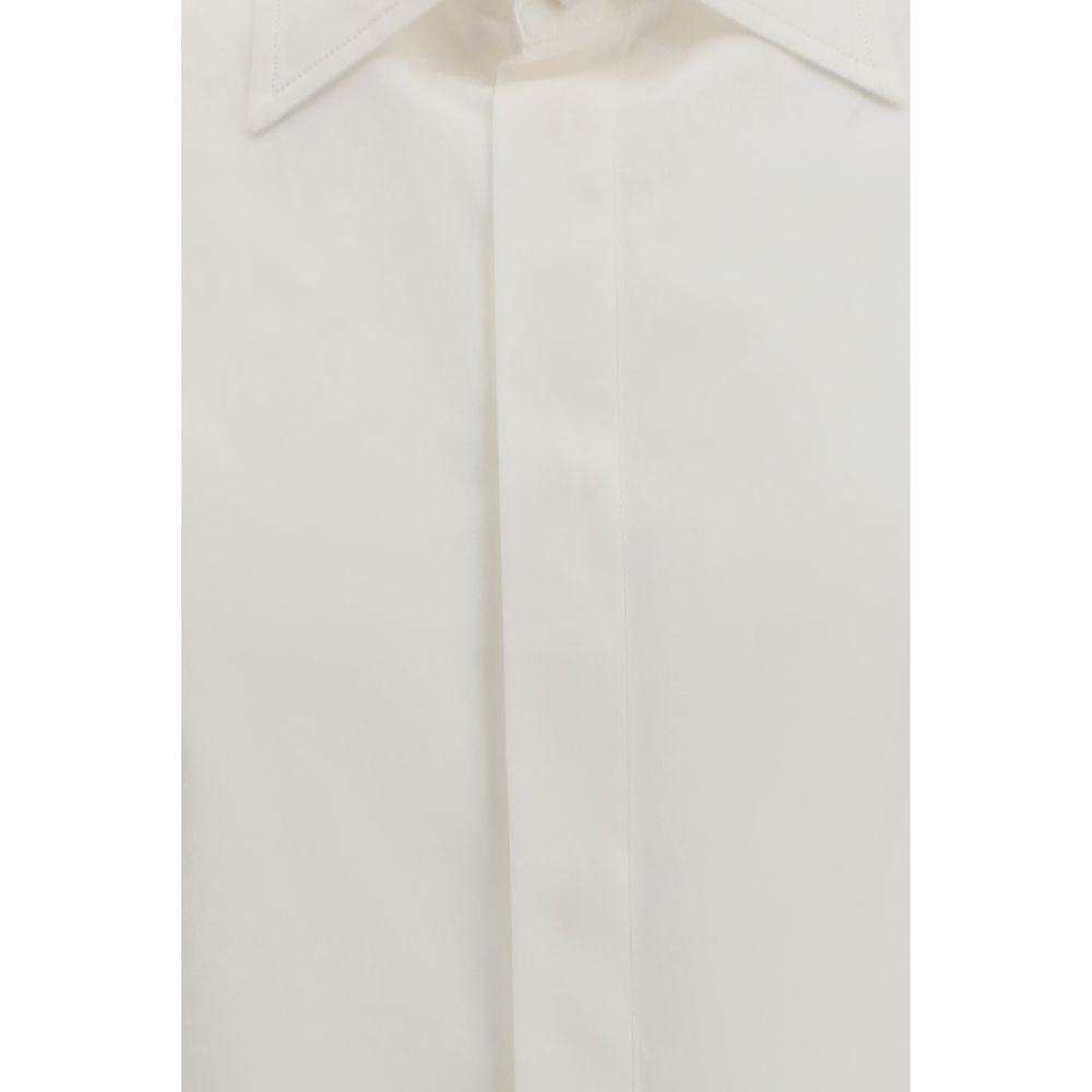 Valentino White Cotton Dress Shirt
