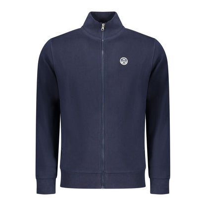 North Sails Blue Cotton Men Sweatshirt