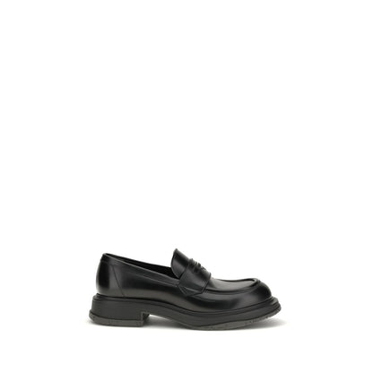 Gucci Black Calf Leather Bos Taurus Slip-On Loafers