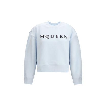 Alexander McQueen Light Blue Cotton Sweatshirt