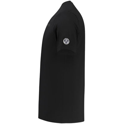 North Sails Black Cotton Men T-Shirt