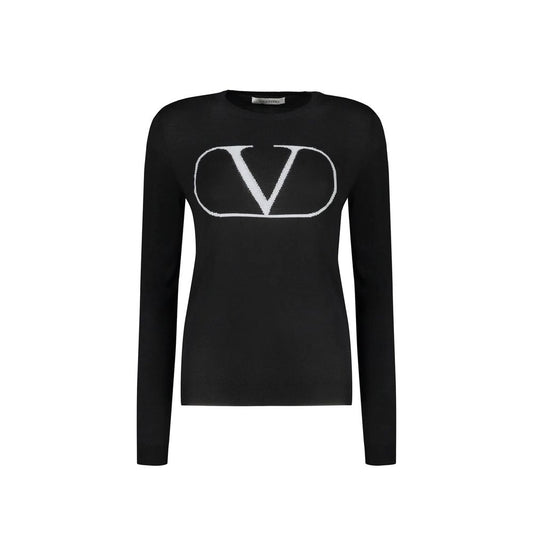 Valentino Black Virgin Wool Sweatshirt