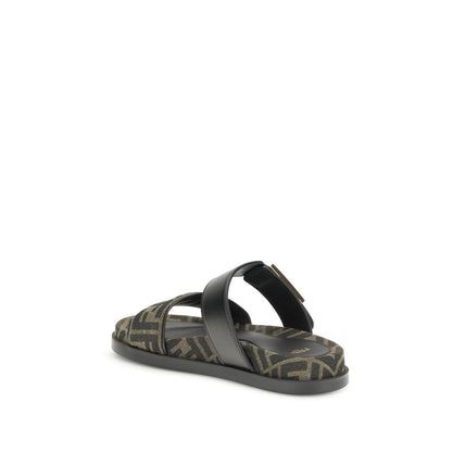 Fendi Brown Polyamide Sandals