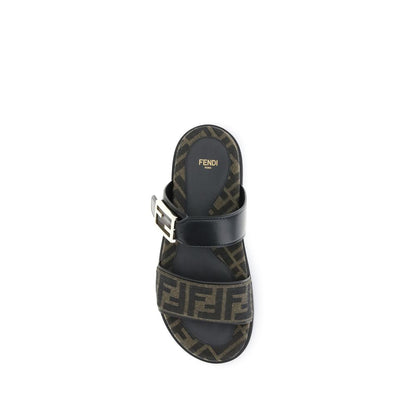 Fendi Brown Polyamide Sandals