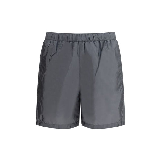 Prada Gray Recycled Polyamide Short And Mini Shorts