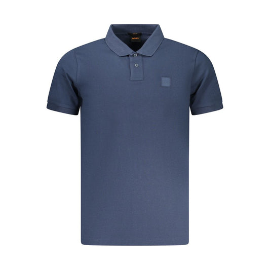Hugo Boss Blu Cotton Mens Polo Shirt