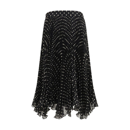 Valentino Black Viscose Midi Skirt