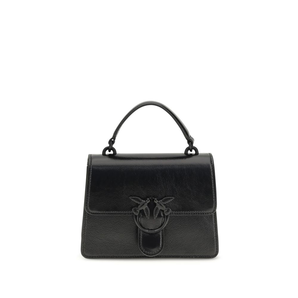 PINKO Black Goatskin Handbag