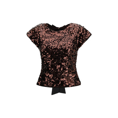 Ganni Brown Polyester Top
