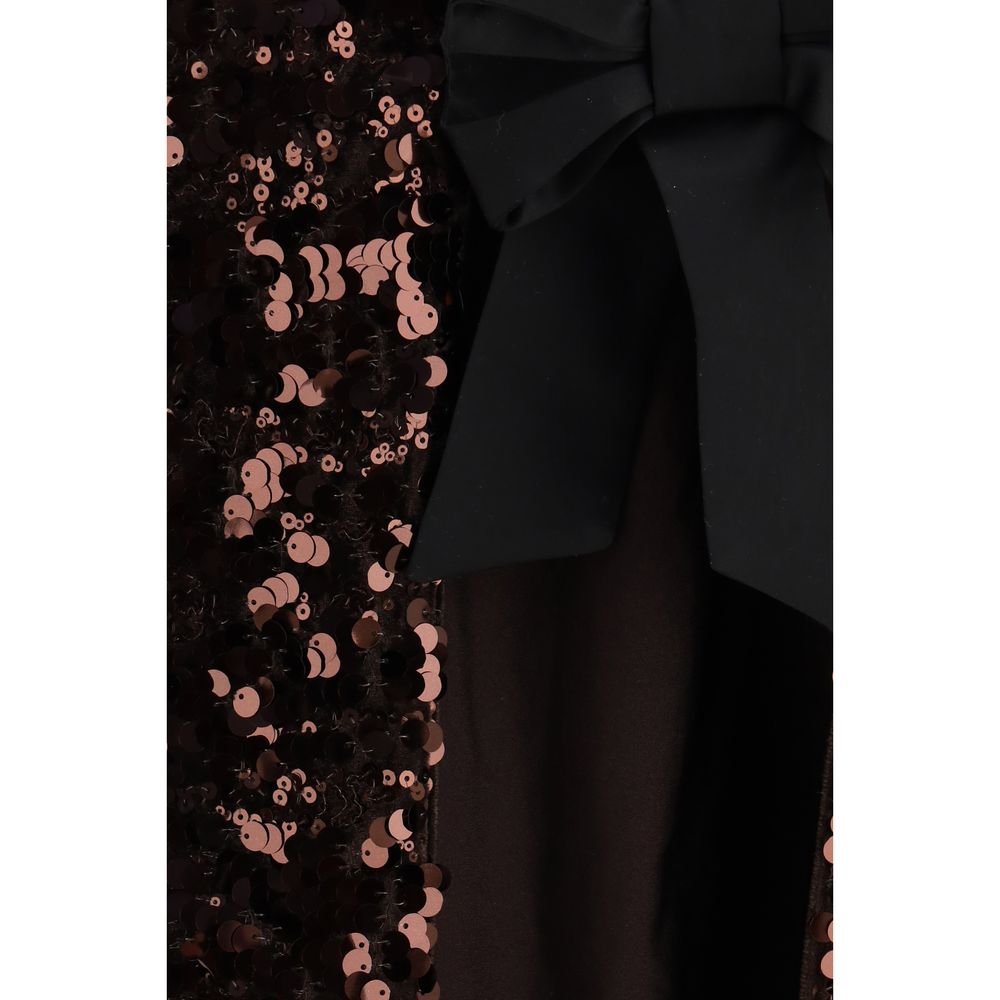 Ganni Brown Polyester Top