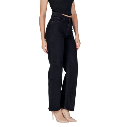 Vero Moda Black Cotton Mom Jeans