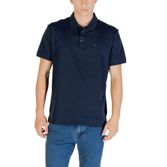 Calvin Klein Jeans Blue Cotton Polo Shirt