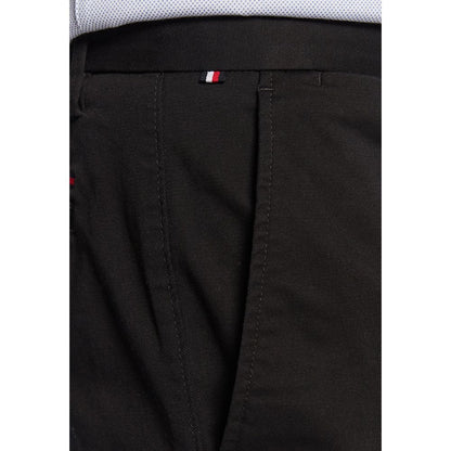 Tommy Hilfiger Black Recycled Cotton Casual Pants