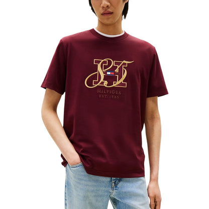 Tommy Hilfiger Bordeaux Cotton T-Shirt