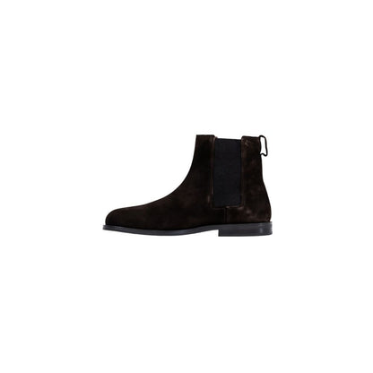 Calvin Klein Brown Suede Leather Chelsea Boots