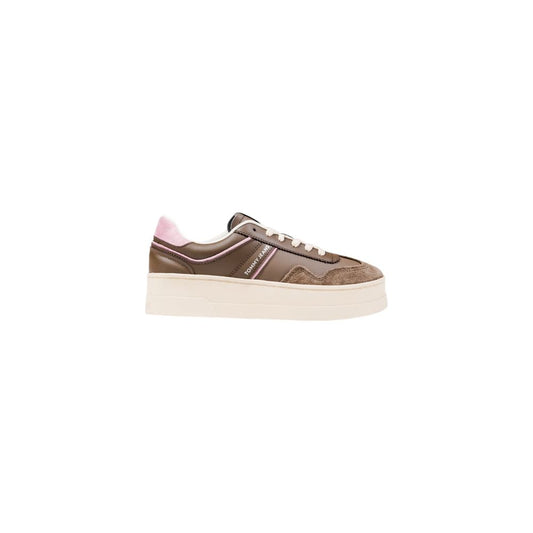Tommy Hilfiger Jeans Brown Artificial Leather Sneakers