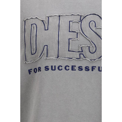 Diesel Gray Cotton Sweatshirt