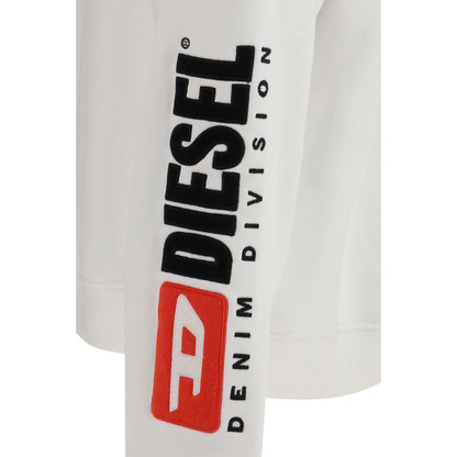 Diesel White Cotton Sweatshirt