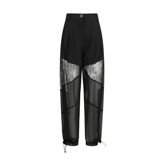 PINKO Black Polyester Casual Pants