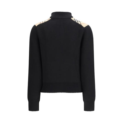 Burberry Black Wool Cardigan